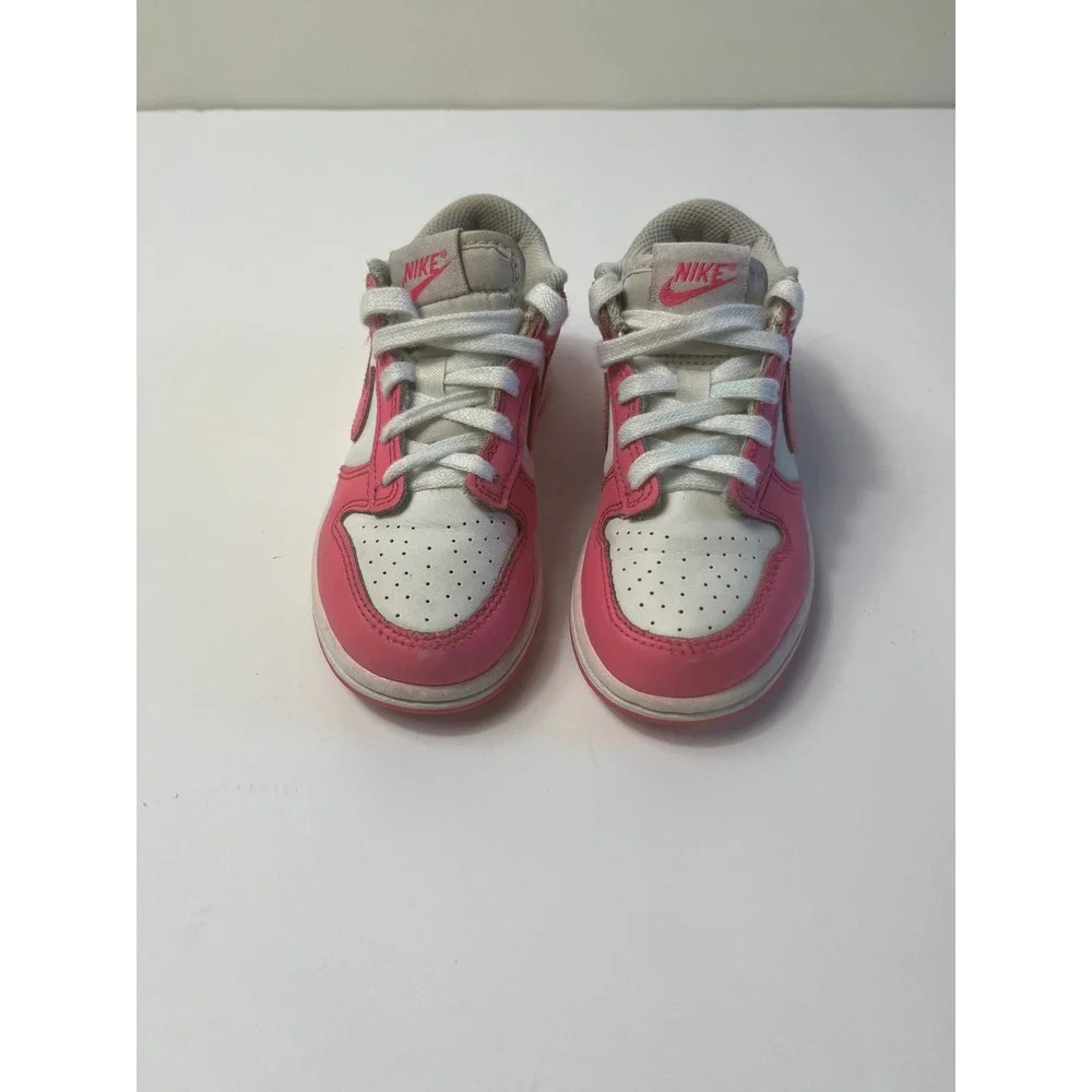 Nike Dunk Low Pink White Toddler Kids Sneakers FB9108-102 Size 11C